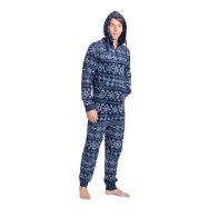 See more information about the Mens Printed Onesie With Hood Micro Fleece